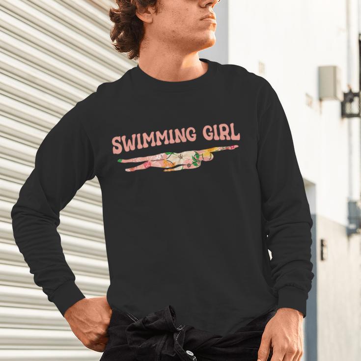 Swimming Swimming Water Sports Swimmer Unisex Long Sleeve T-Shirt Swimming Swimming Water Sports Swimmer Unisex Long Sleeve T-Shirt