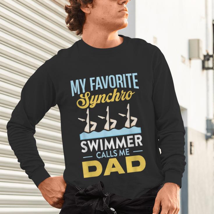 Synchronized Swimming Dad Favorite Synchro Swimmer Artistic Unisex Long Sleeve T-Shirt