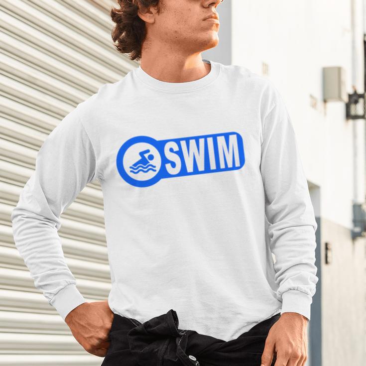 2 Sided Print Swimming Teacher Swim Instructor Swim Lessons Unisex Long Sleeve T-Shirt