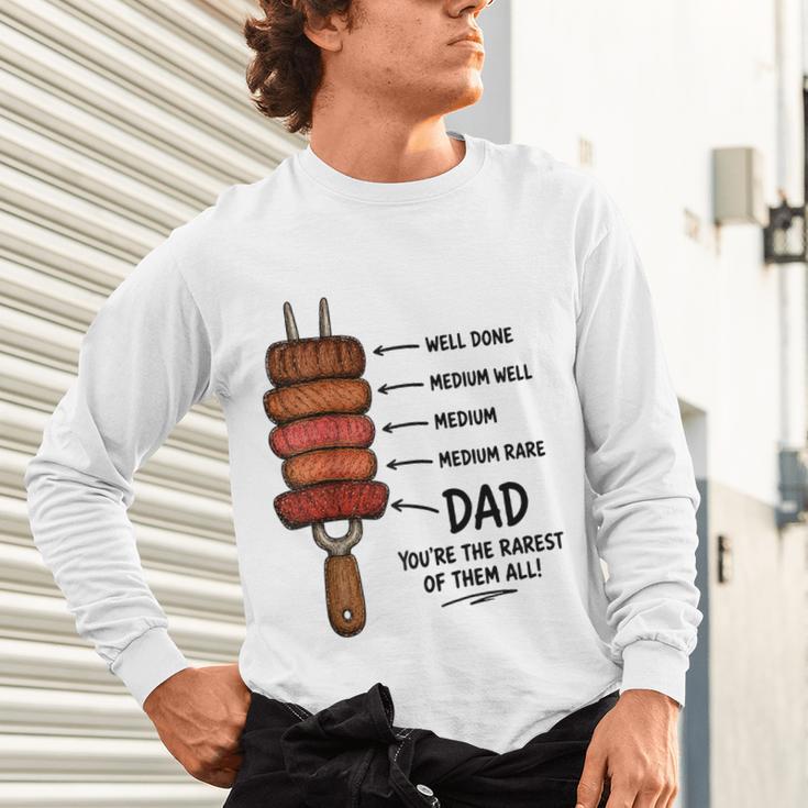 Steak BBQ Dad You'Re The Rarest Of Them All Fathers Day Raglan Baseball Tee Unisex Long Sleeve T-Shirt