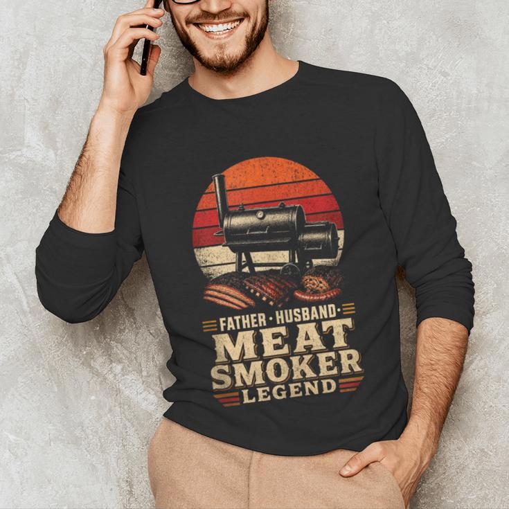BBQ Dad Father Husband Meat Smoker Legend Unisex Long Sleeve T-Shirt