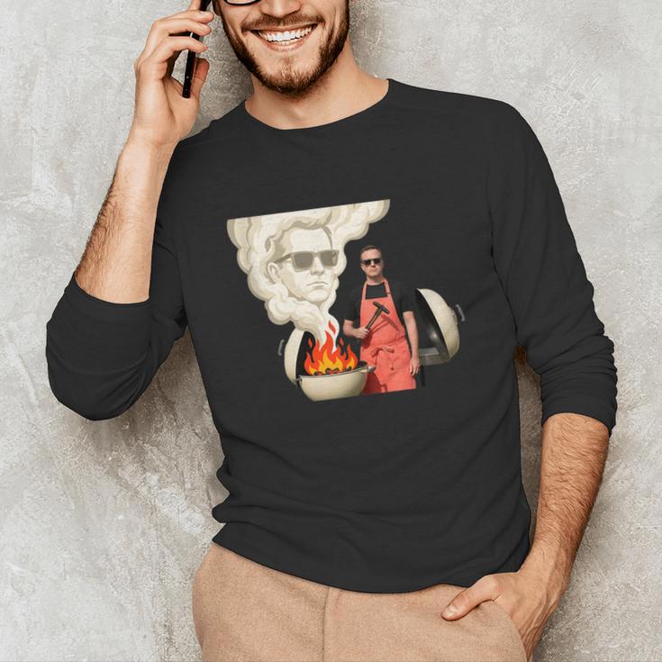 BBQ Dad Grilling Humor Men Backyard Unisex Long Sleeve T-Shirt