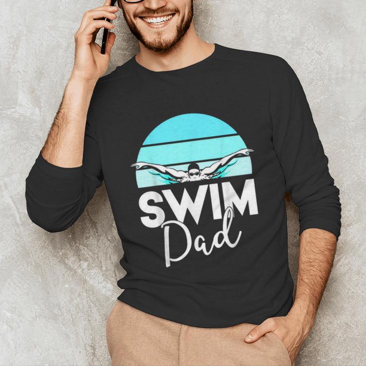 Dad Father School Swimming Meet Swimmer Swimmer Unisex Long Sleeve T-Shirt Dad Father School Swimming Meet Swimmer Swimmer Unisex Long Sleeve T-Shirt