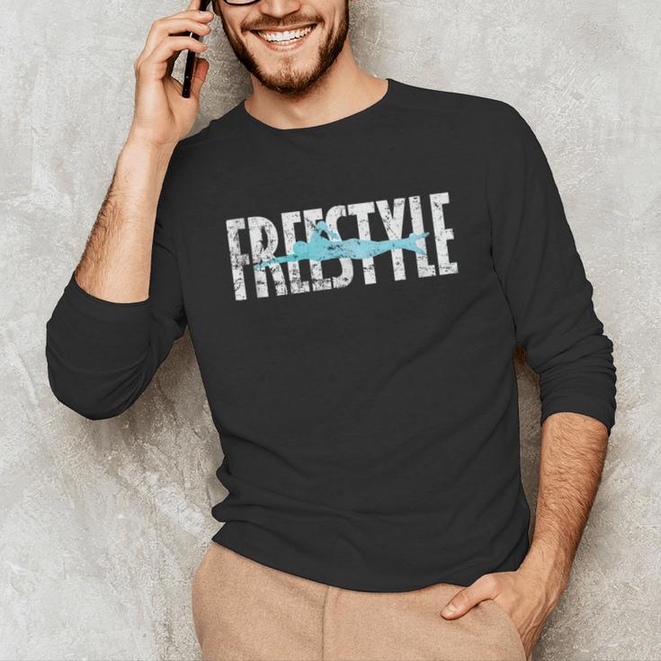 Freestyle Swimming Unisex Long Sleeve T-Shirt Freestyle Swimming Unisex Long Sleeve T-Shirt