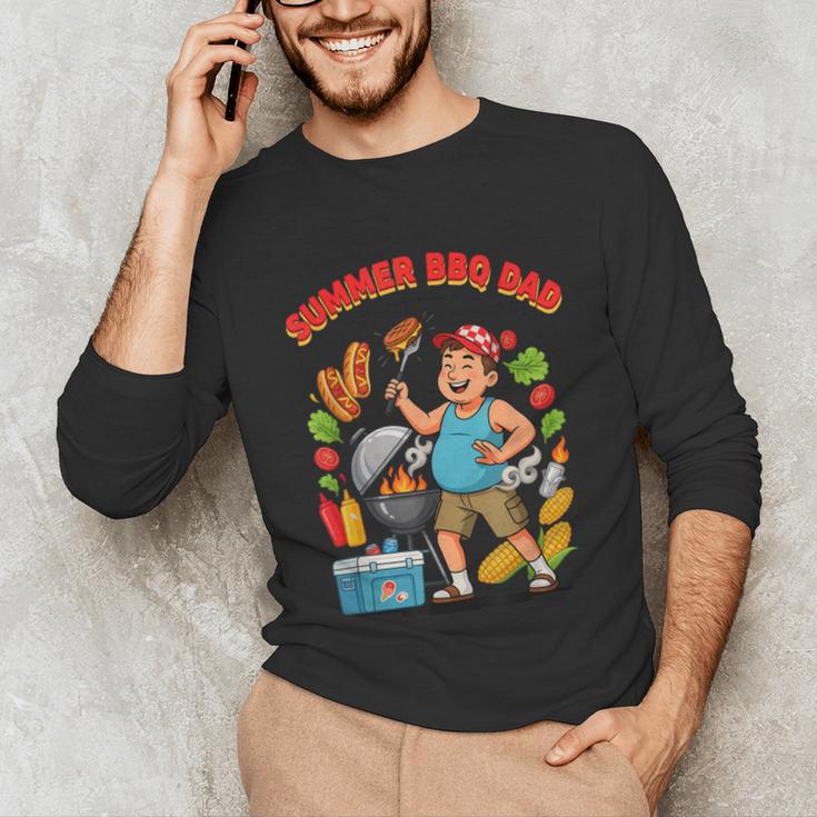 Fun Summer BBQ Dad For Grilling Enthusiasts Unisex Long Sleeve T-Shirt