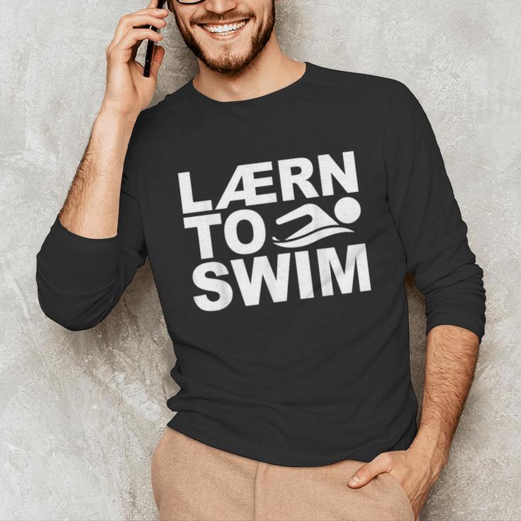 Learn To Swim Swimming Graphic Unisex Long Sleeve T-Shirt Learn To Swim Swimming Graphic Unisex Long Sleeve T-Shirt