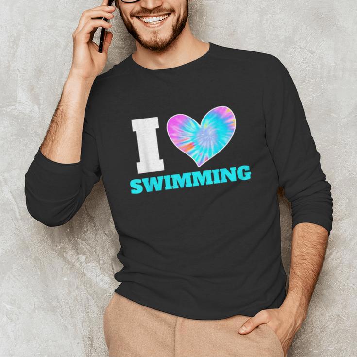 I Love Swimming Swimmer Swim Unisex Long Sleeve T-Shirt