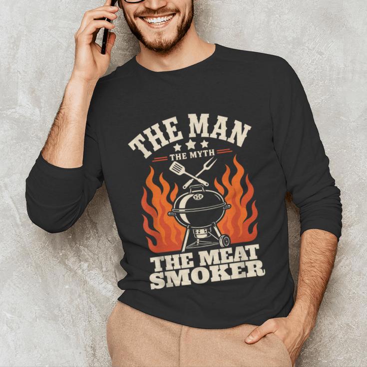 Man Myth Meat Smoker Legend BBQ Dad Unisex Long Sleeve T-Shirt Man Myth Meat Smoker Legend BBQ Dad Unisex Long Sleeve T-Shirt