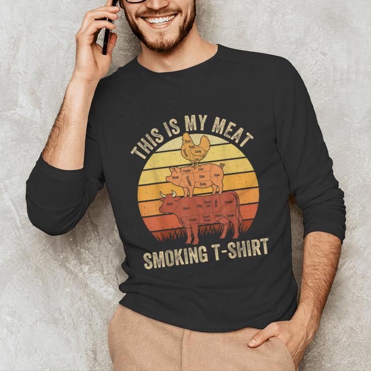 This Is My Meat Smoking Tee BBQ Dad Barbeque Smoker Unisex Long Sleeve T-Shirt