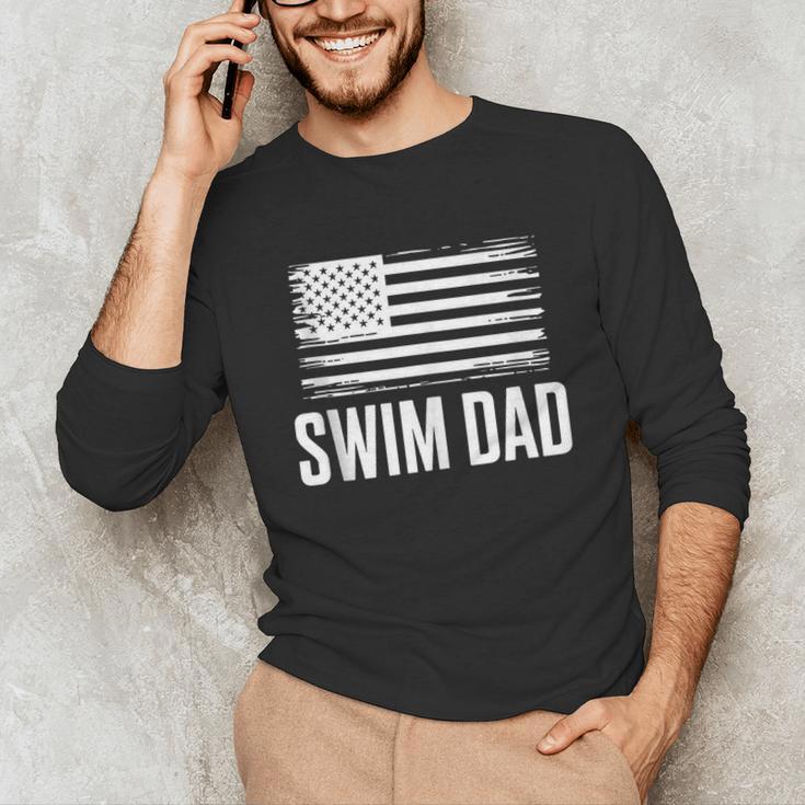 Swim Dad Art For Dad Father Men Swim Team Dad Swimming Coach Unisex Long Sleeve T-Shirt Swim Dad Art For Dad Father Men Swim Team Dad Swimming Coach Unisex Long Sleeve T-Shirt