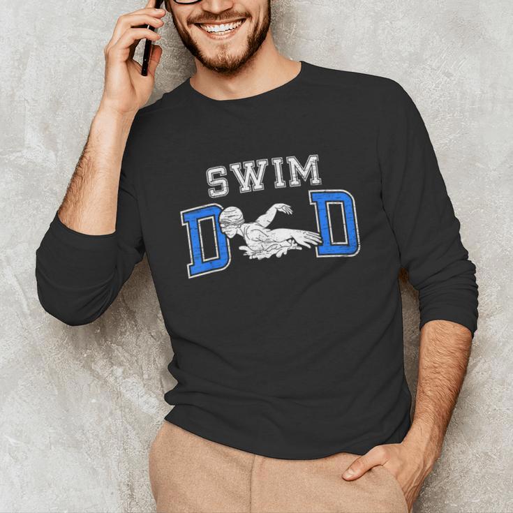 Swim Dad Of A Swimmer Dad Proud Swim Father Swimming Dad Unisex Long Sleeve T-Shirt Swim Dad Of A Swimmer Dad Proud Swim Father Swimming Dad Unisex Long Sleeve T-Shirt
