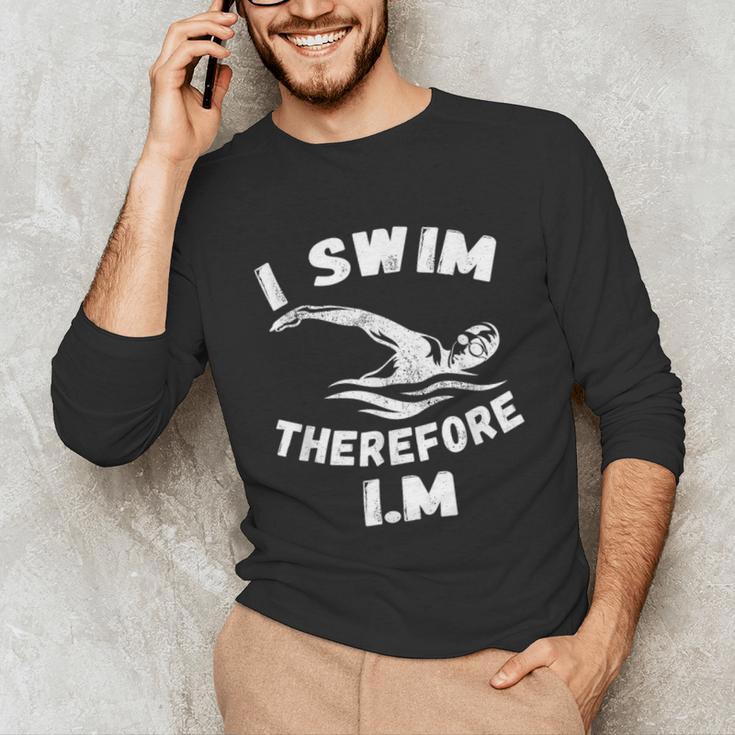 Swimming Competitive Freestyle Swim For Swimmer Unisex Long Sleeve T-Shirt Swimming Competitive Freestyle Swim For Swimmer Unisex Long Sleeve T-Shirt