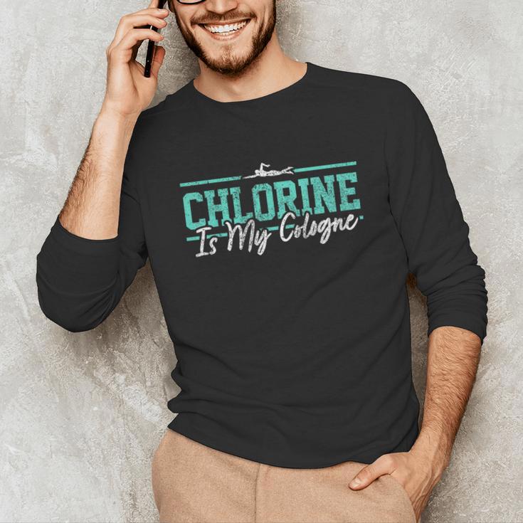Swimming Humor Swimmer Chlorine Joke Swim Unisex Long Sleeve T-Shirt