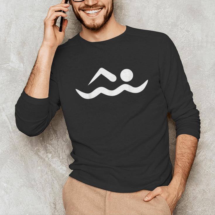 Swimming Icon Unisex Long Sleeve T-Shirt