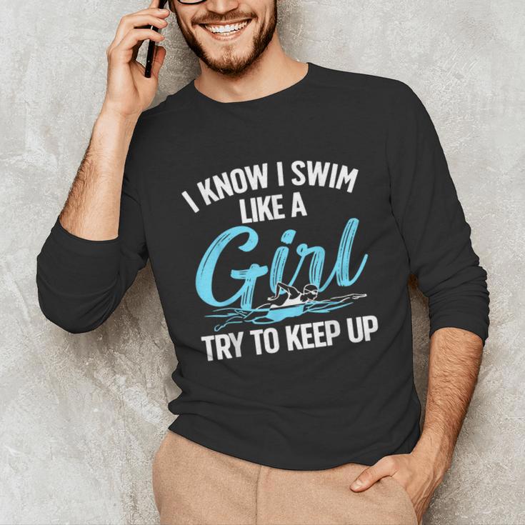 Swimming For Men Women Kids Swimmer Swim Lovers Unisex Long Sleeve T-Shirt Swimming For Men Women Kids Swimmer Swim Lovers Unisex Long Sleeve T-Shirt