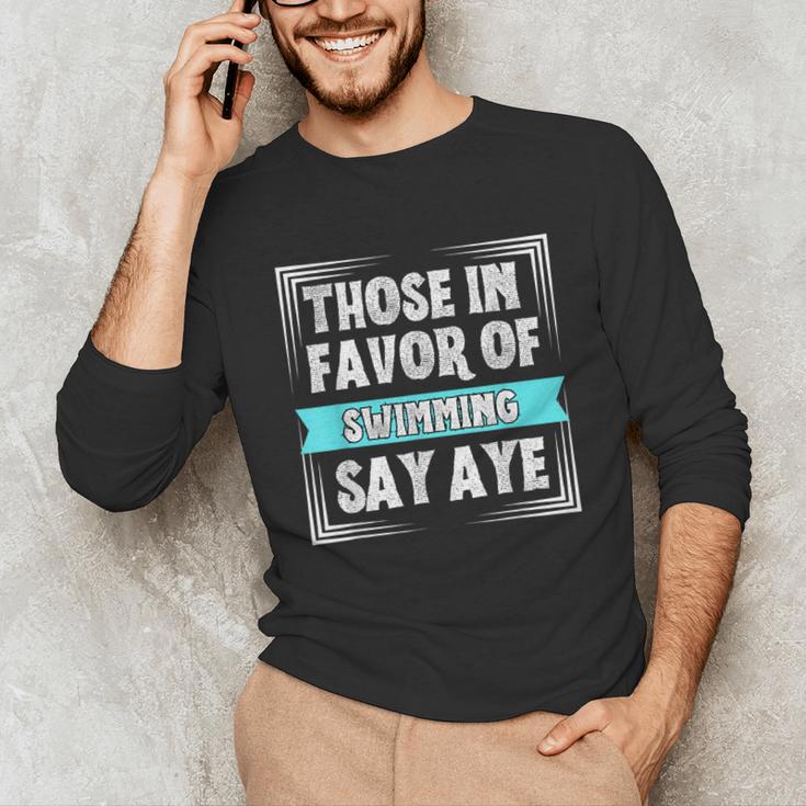 Swimming Swim Swimmer Unisex Long Sleeve T-Shirt Swimming Swim Swimmer Unisex Long Sleeve T-Shirt
