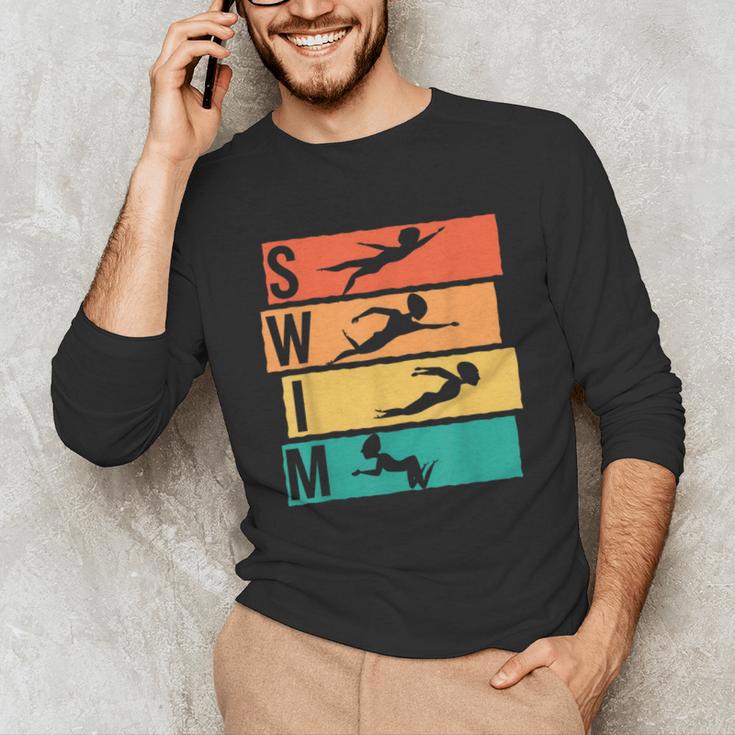 Swimming Swim Unisex Long Sleeve T-Shirt Swimming Swim Unisex Long Sleeve T-Shirt