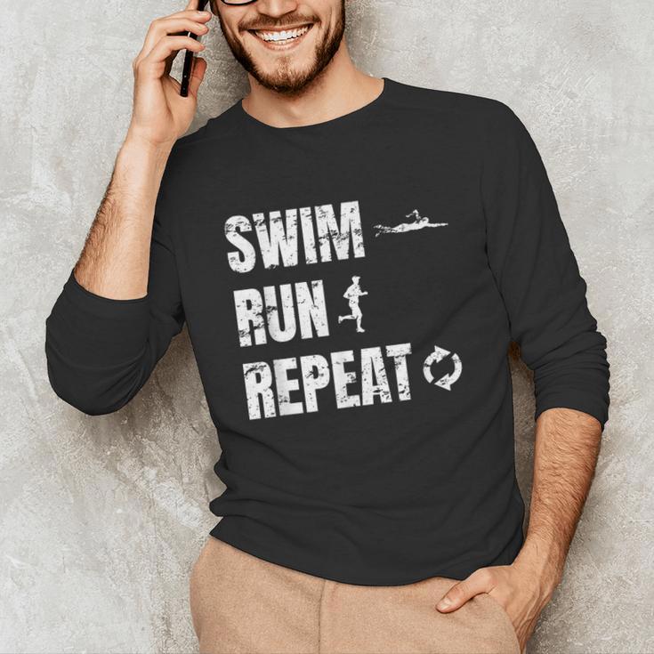 Swimrun Endurance Sports Swimming Running Swim Run Unisex Long Sleeve T-Shirt