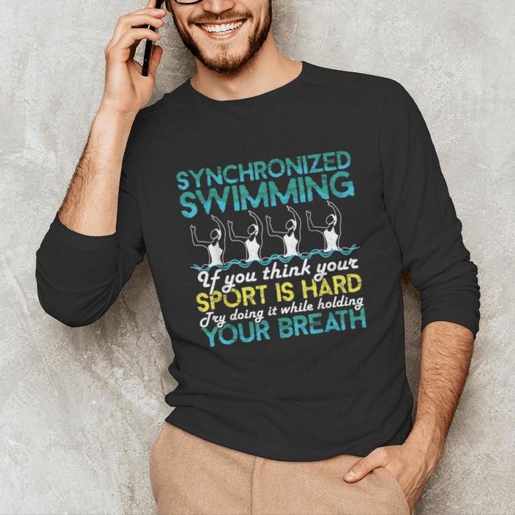 Synchronized Swimming Shirt Synchro Swimmer Artistic Unisex Long Sleeve T-Shirt Synchronized Swimming Shirt Synchro Swimmer Artistic Unisex Long Sleeve T-Shirt