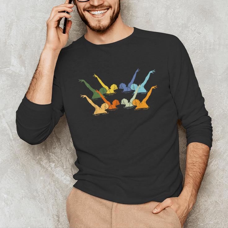Vintage Synchronized Swimming Artistic Swimming Unisex Long Sleeve T-Shirt