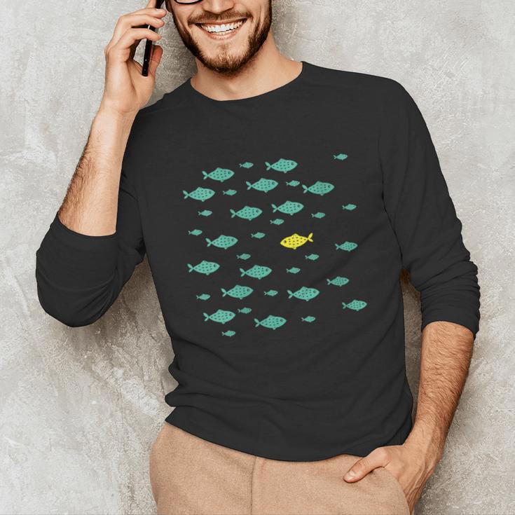 Women's Swimming Against The Current Motivational Inspiration Unisex Long Sleeve T-Shirt Women's Swimming Against The Current Motivational Inspiration Unisex Long Sleeve T-Shirt