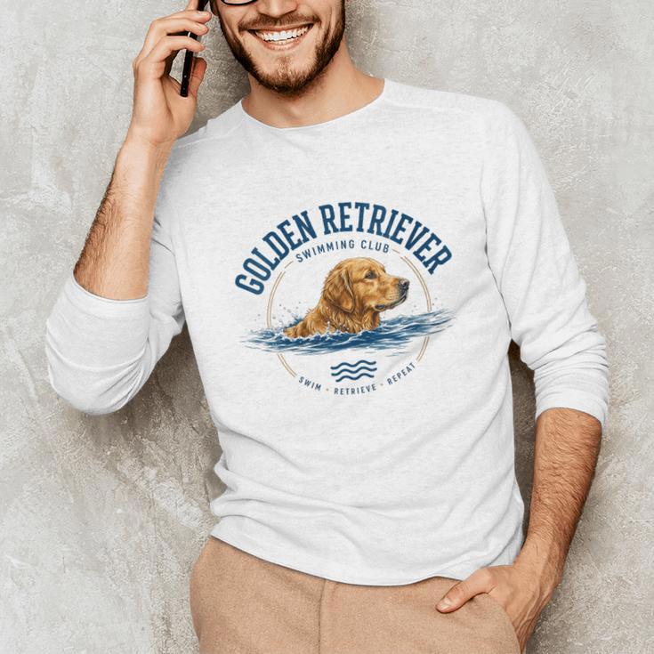 Women's Golden Retriever Swimming Unisex Long Sleeve T-Shirt Women's Golden Retriever Swimming Unisex Long Sleeve T-Shirt