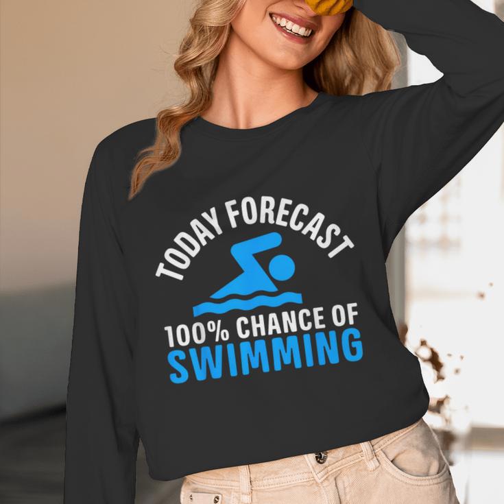 100 Chance Of Swimming Swimmer Swimming Unisex Long Sleeve T-Shirt 100 Chance Of Swimming Swimmer Swimming Unisex Long Sleeve T-Shirt