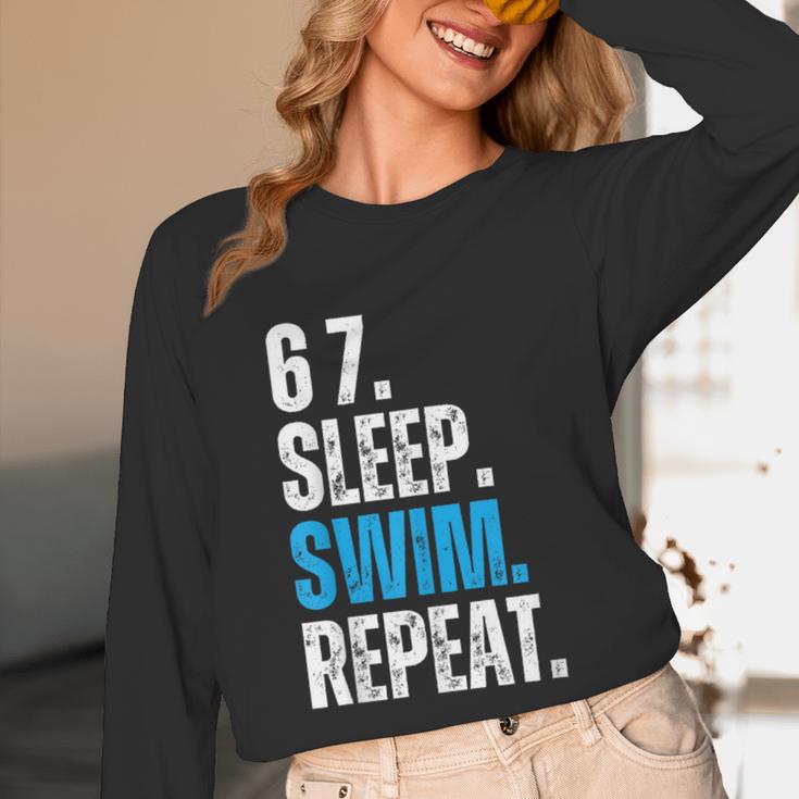 67 Sleep Swim Repeat Swimming Swimmer 67 Meme Unisex Long Sleeve T-Shirt 67 Sleep Swim Repeat Swimming Swimmer 67 Meme Unisex Long Sleeve T-Shirt