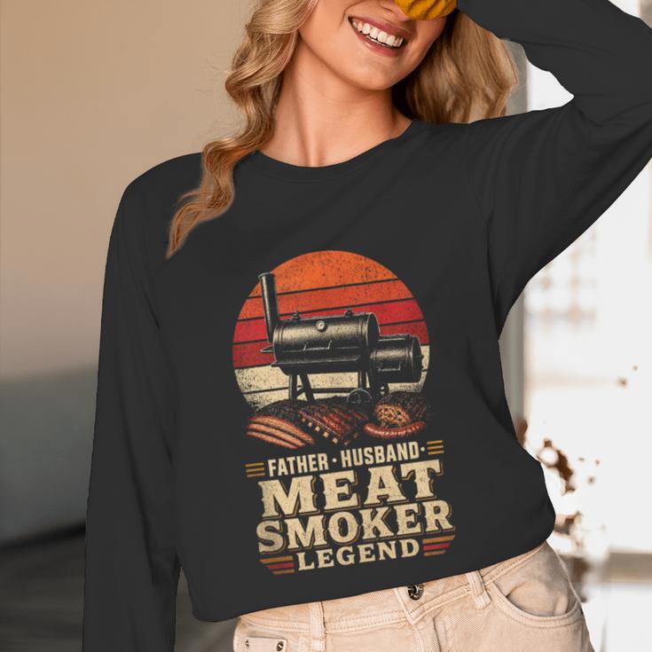 BBQ Dad Father Husband Meat Smoker Legend Unisex Long Sleeve T-Shirt