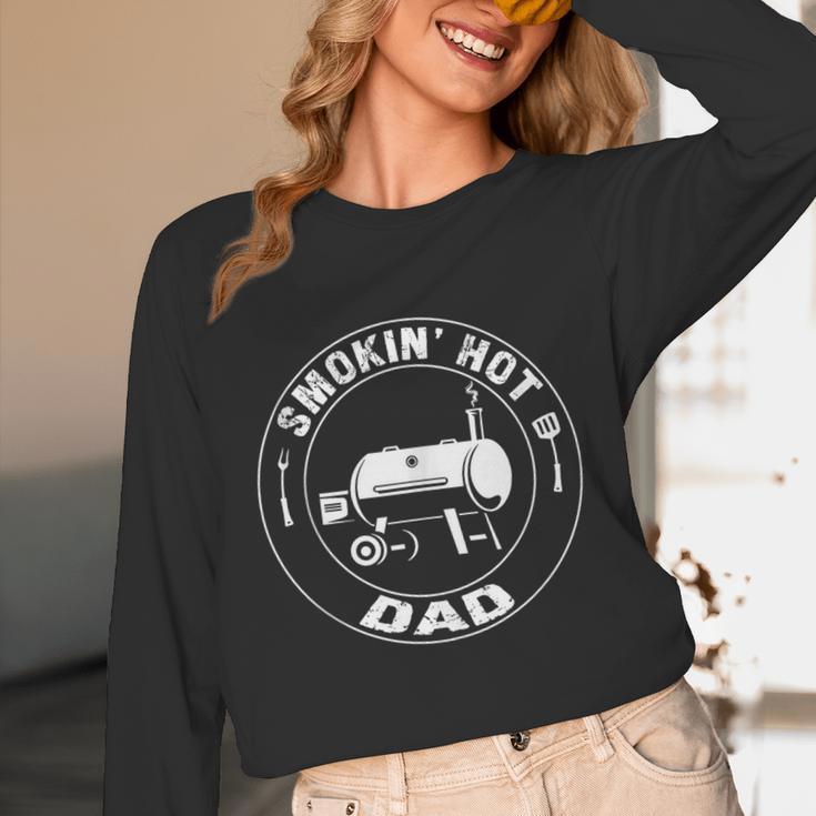 BBQ Dad Smokin Hot Dad Grill Master Fathers Day Unisex Long Sleeve T-Shirt