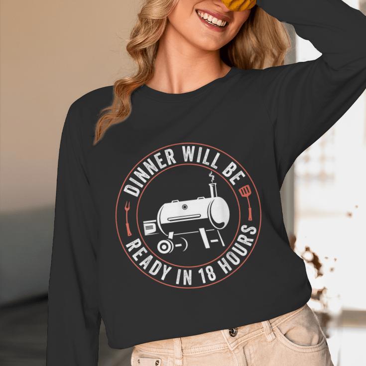 BBQ Dad Smoking Meat Smoker Barbecue Dad Apparel Unisex Long Sleeve T-Shirt