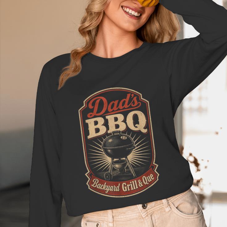 BBQ Dad's Backyard Grill & Que Unisex Long Sleeve T-Shirt BBQ Dad's Backyard Grill & Que Unisex Long Sleeve T-Shirt