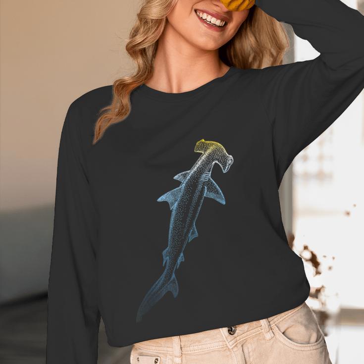 Beautiful Colors Swimming Hammerhead Shark Lovers Unisex Long Sleeve T-Shirt
