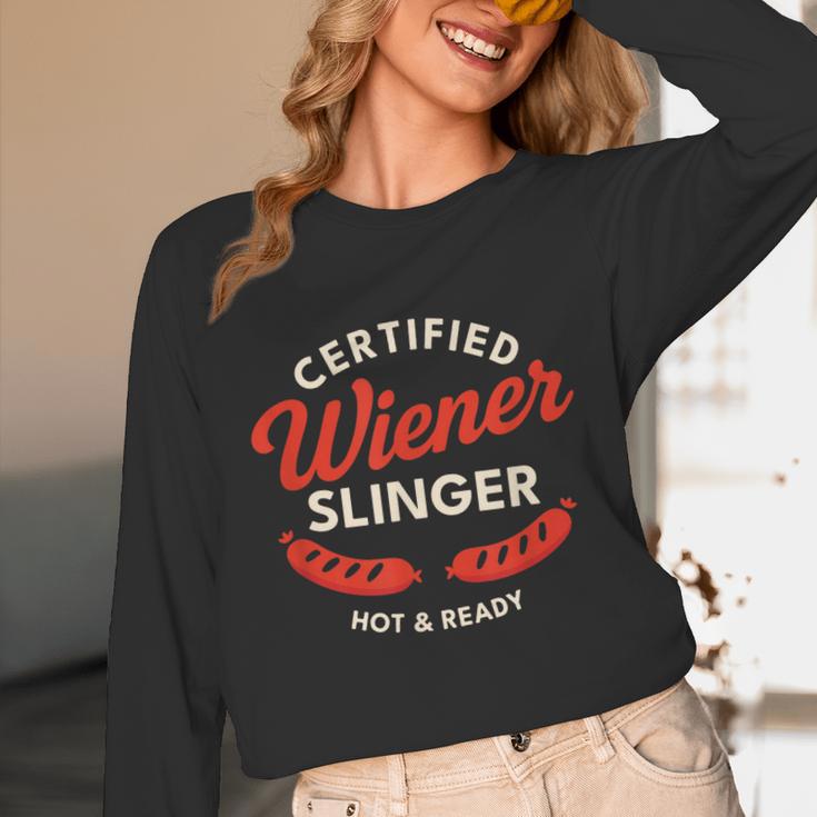 Certified Wiener Slinger BBQ Dad 4th Of July Unisex Long Sleeve T-Shirt Certified Wiener Slinger BBQ Dad 4th Of July Unisex Long Sleeve T-Shirt