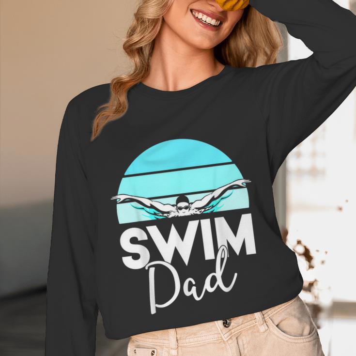 Dad Father School Swimming Meet Swimmer Swimmer Unisex Long Sleeve T-Shirt Dad Father School Swimming Meet Swimmer Swimmer Unisex Long Sleeve T-Shirt