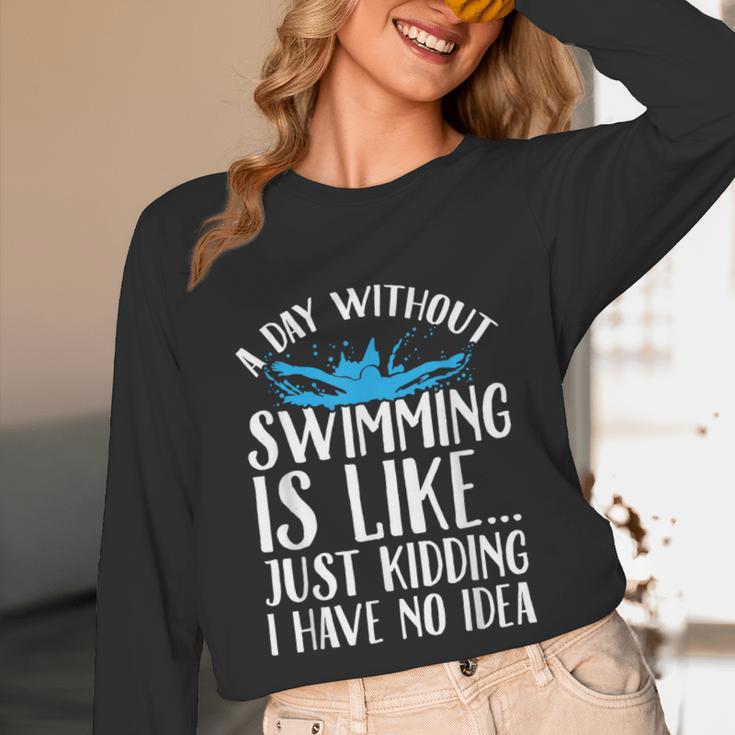 A Day Without Swimming Is Like Swimming Swimmer T-Shirt Unisex Long Sleeve T-Shirt