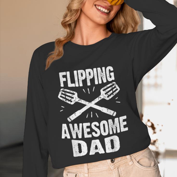 Flipping Awesome BBQ Dad Shirt Grilling Father's Day Unisex Long Sleeve T-Shirt Flipping Awesome BBQ Dad Shirt Grilling Father's Day Unisex Long Sleeve T-Shirt