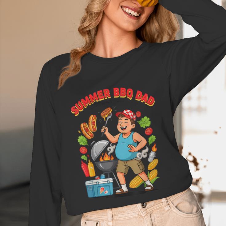 Fun Summer BBQ Dad For Grilling Enthusiasts Unisex Long Sleeve T-Shirt