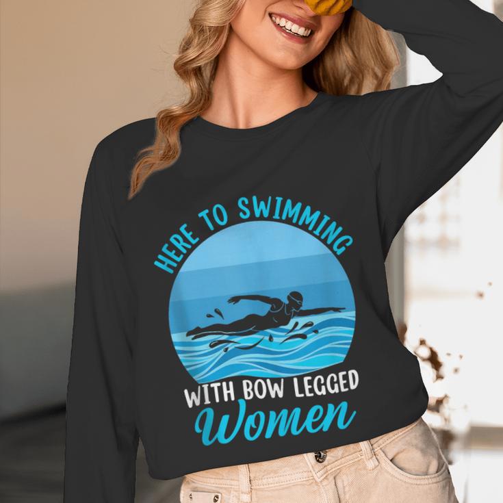 Here's To Swimming With Bow Legged Women Swimming Unisex Long Sleeve T-Shirt Here's To Swimming With Bow Legged Women Swimming Unisex Long Sleeve T-Shirt