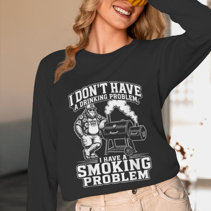 I'm Just A Drinker With A Smoking Problem Grilling BBQ Dad Unisex Long Sleeve T-Shirt