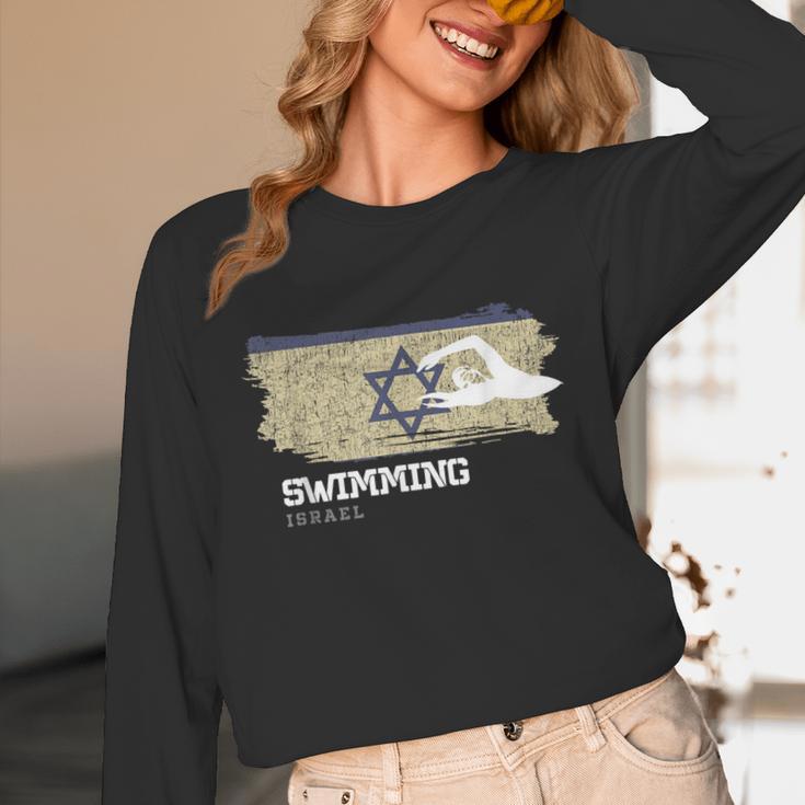 Israel Swimming Swimmer Water Sports Swimming Unisex Long Sleeve T-Shirt Israel Swimming Swimmer Water Sports Swimming Unisex Long Sleeve T-Shirt