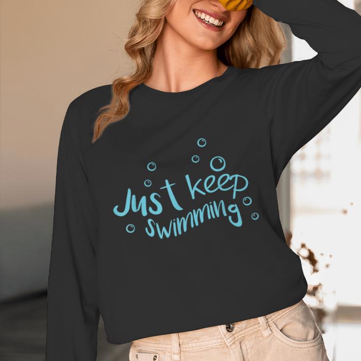 Just Keep Swimming Just Keep Swimming T's & More Unisex Long Sleeve T-Shirt Just Keep Swimming Just Keep Swimming T's & More Unisex Long Sleeve T-Shirt