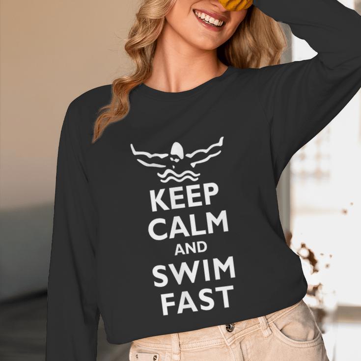 Keep Calm And Swim Fast Butterfly Swimming T-Shirt Unisex Long Sleeve T-Shirt Keep Calm And Swim Fast Butterfly Swimming T-Shirt Unisex Long Sleeve T-Shirt