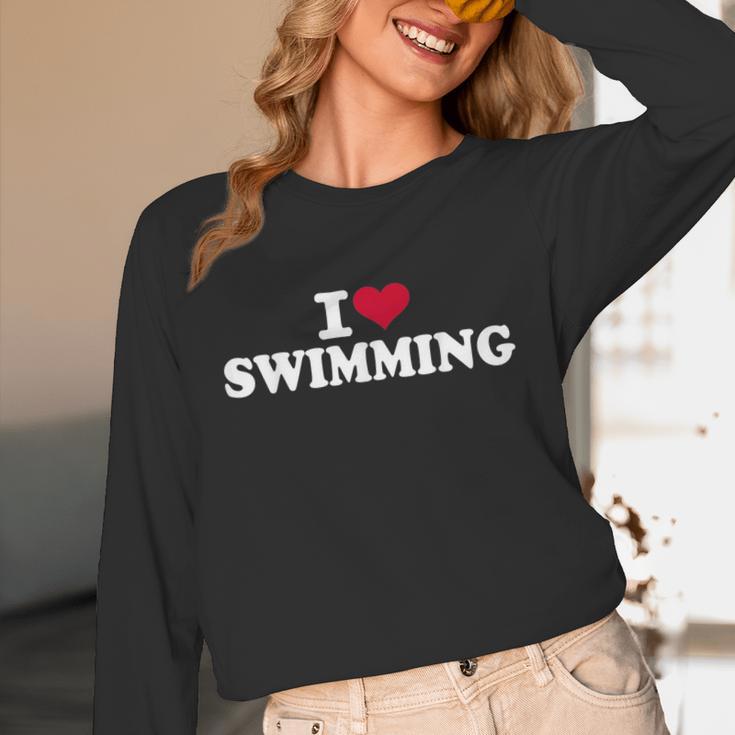 I Love Swimming Unisex Long Sleeve T-Shirt