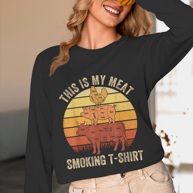 This Is My Meat Smoking Tee BBQ Dad Barbeque Smoker Unisex Long Sleeve T-Shirt