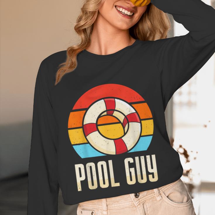 Pool Guy Swimming Attendant Attendants Rescuer Unisex Long Sleeve T-Shirt