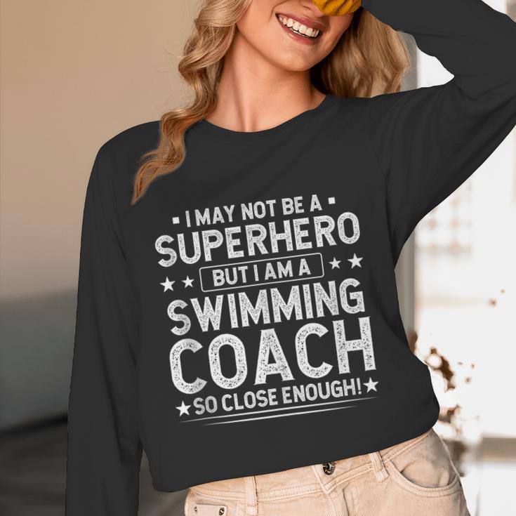 Superhero Swimming Coach Swimming Coach Humor Unisex Long Sleeve T-Shirt Superhero Swimming Coach Swimming Coach Humor Unisex Long Sleeve T-Shirt