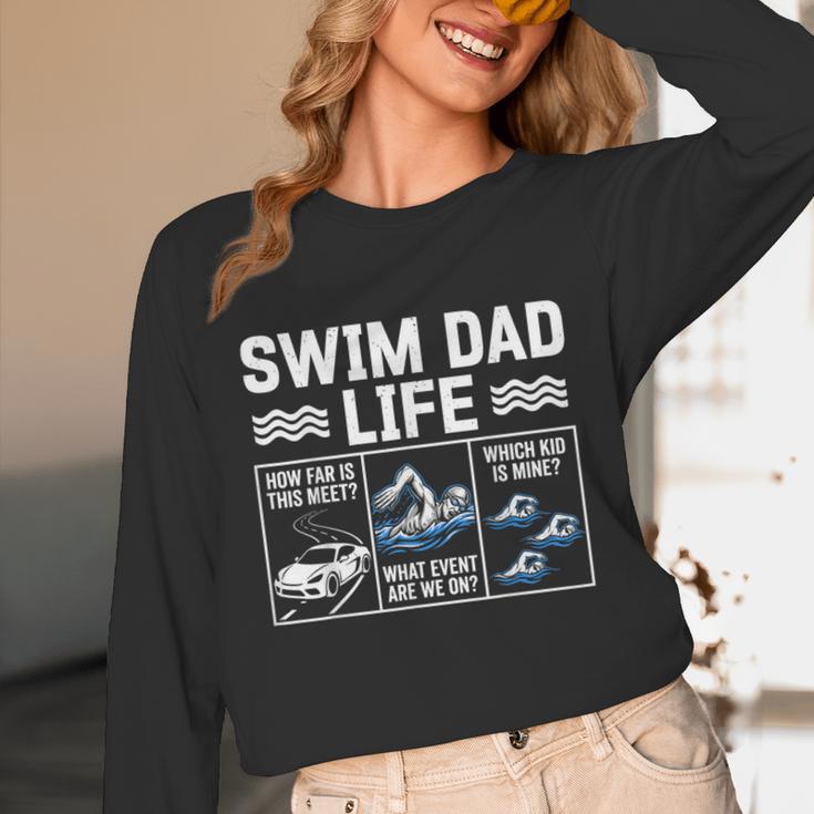 Swim Dad Life Swimmer Father's Day Swimming Daddy Unisex Long Sleeve T-Shirt Swim Dad Life Swimmer Father's Day Swimming Daddy Unisex Long Sleeve T-Shirt
