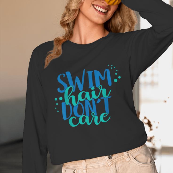 Swim Hair Dont Care Swimming AttitudeShirt Unisex Long Sleeve T-Shirt Swim Hair Dont Care Swimming AttitudeShirt Unisex Long Sleeve T-Shirt