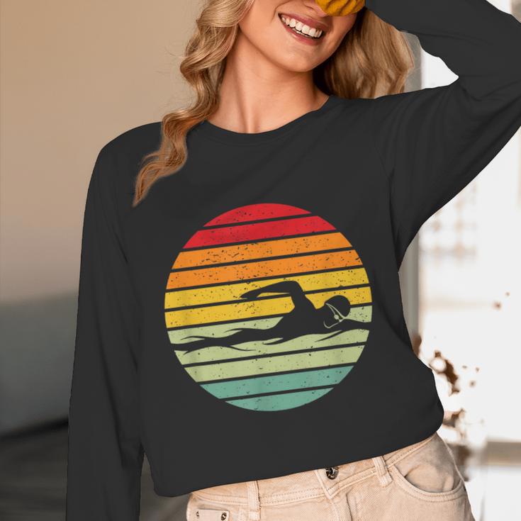 Swimming & Water Sport Vintage For Swimmers & Swim Coaches Unisex Long Sleeve T-Shirt